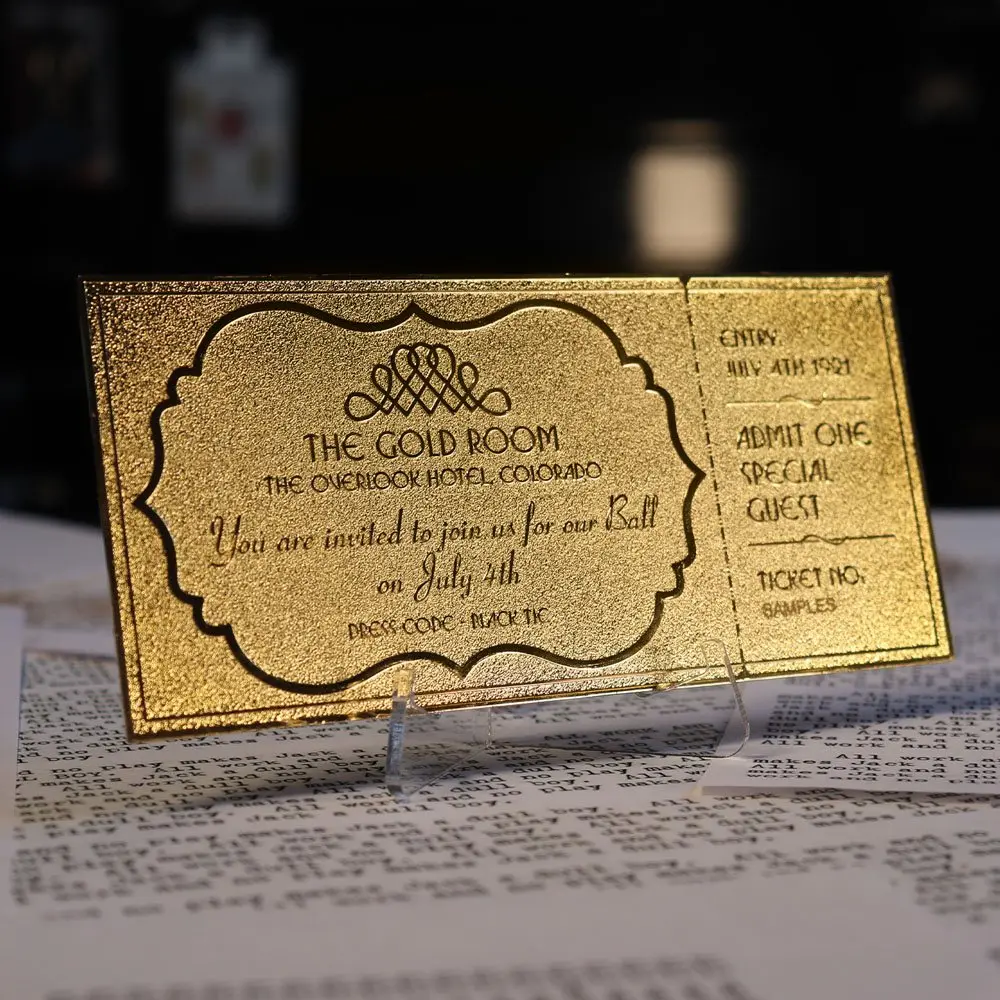 The Shining Replik Gyrosphere Collectible Ticket (vergoldet) Produktfoto