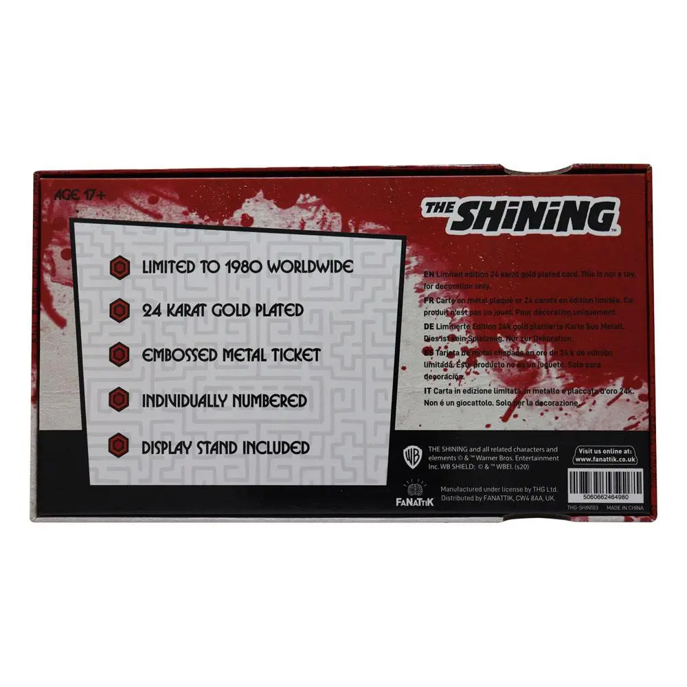 The Shining Replik Gyrosphere Collectible Ticket (vergoldet) Produktfoto