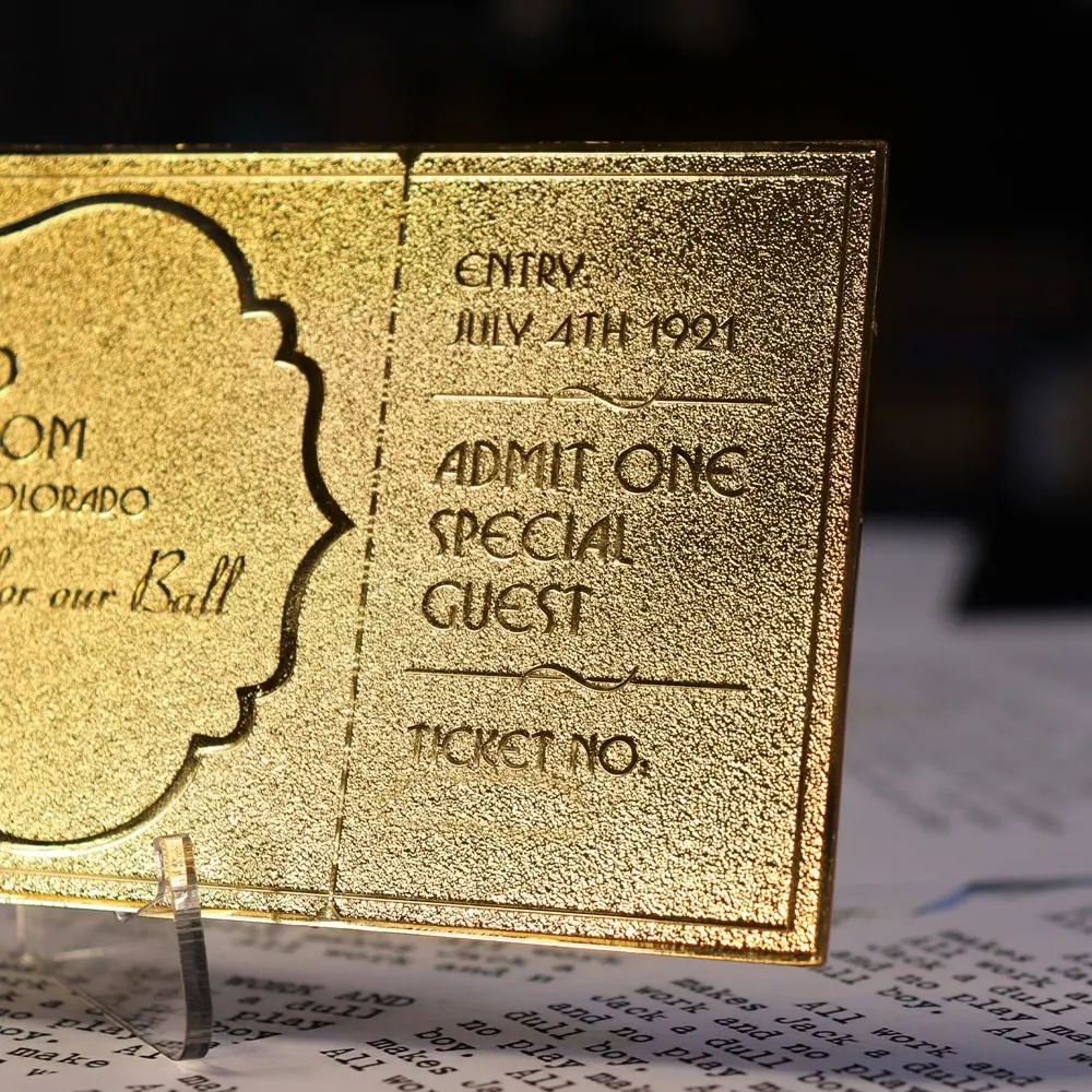 The Shining Replik Gyrosphere Collectible Ticket (vergoldet) Produktfoto