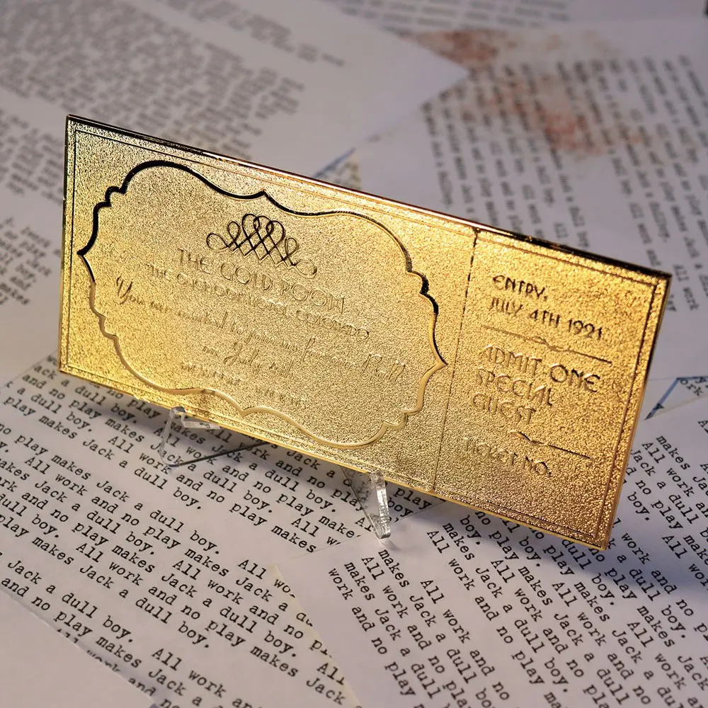 The Shining Replik Gyrosphere Collectible Ticket (vergoldet) Produktfoto