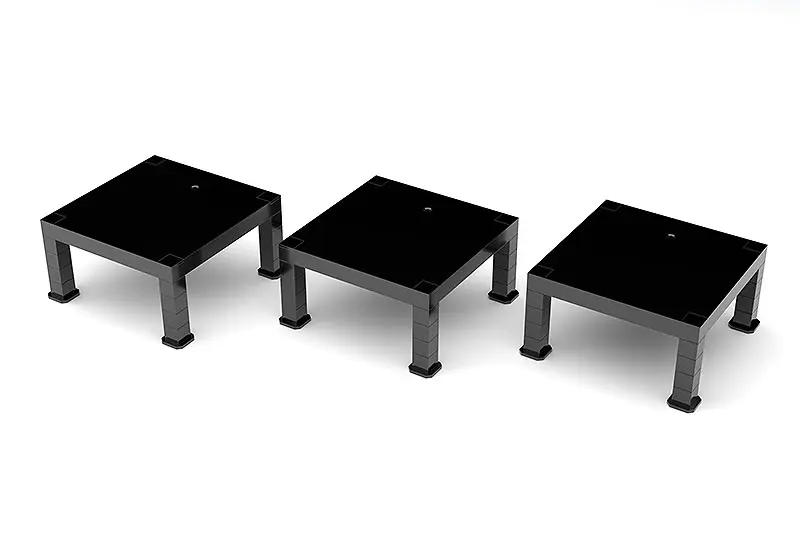 The Simple Stand for Figurn &amp; Models 3-Pack Build-On Type (Black) Produktfoto