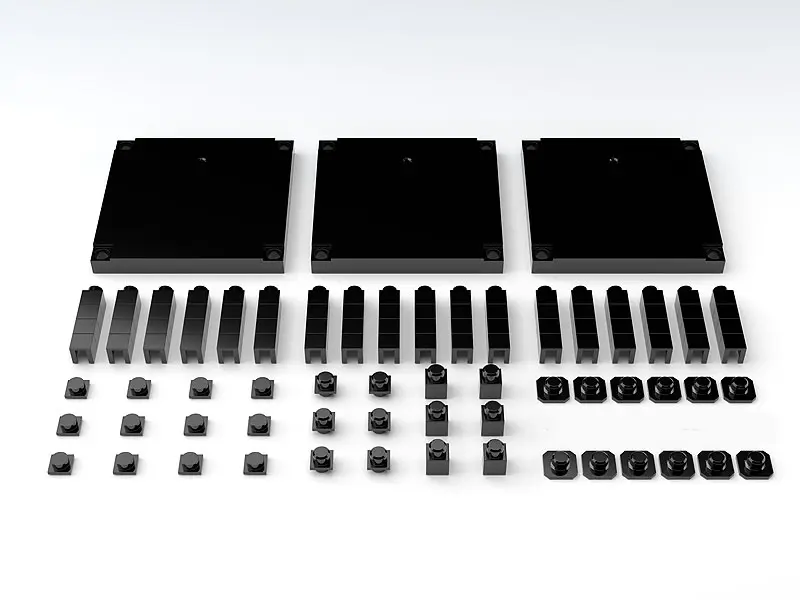 The Simple Stand for Figurn &amp; Models 3-Pack Build-On Type (Black) Produktfoto