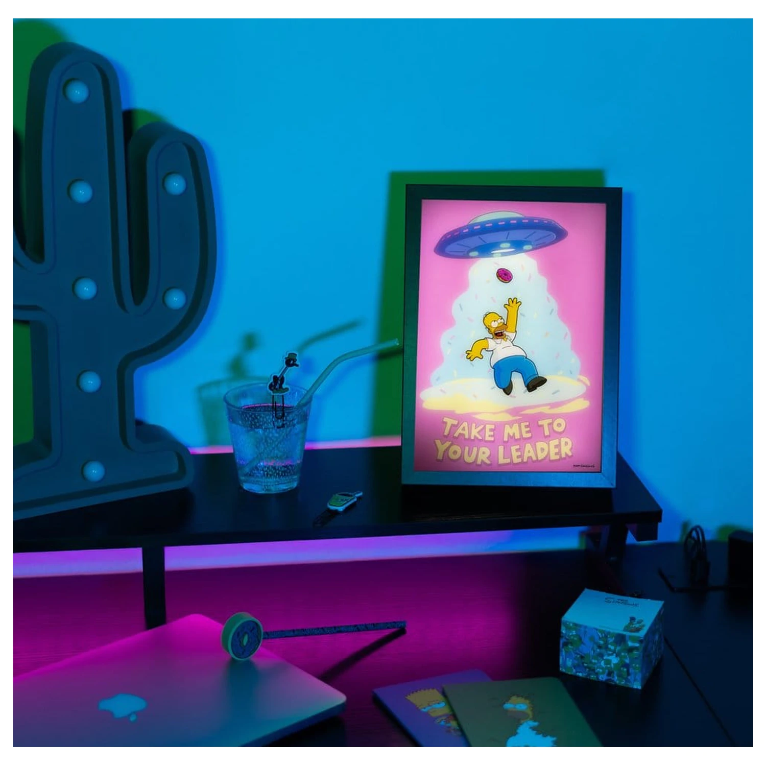 The Simpsons Gerahmtes LED Poster 20 x 28 cm Produktfoto