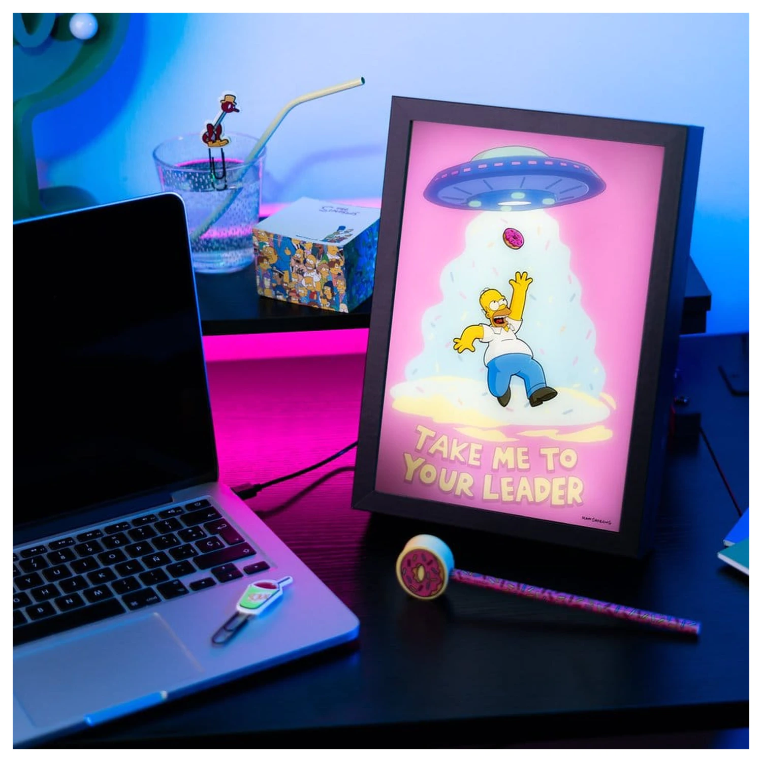 The Simpsons Gerahmtes LED Poster 20 x 28 cm Produktfoto