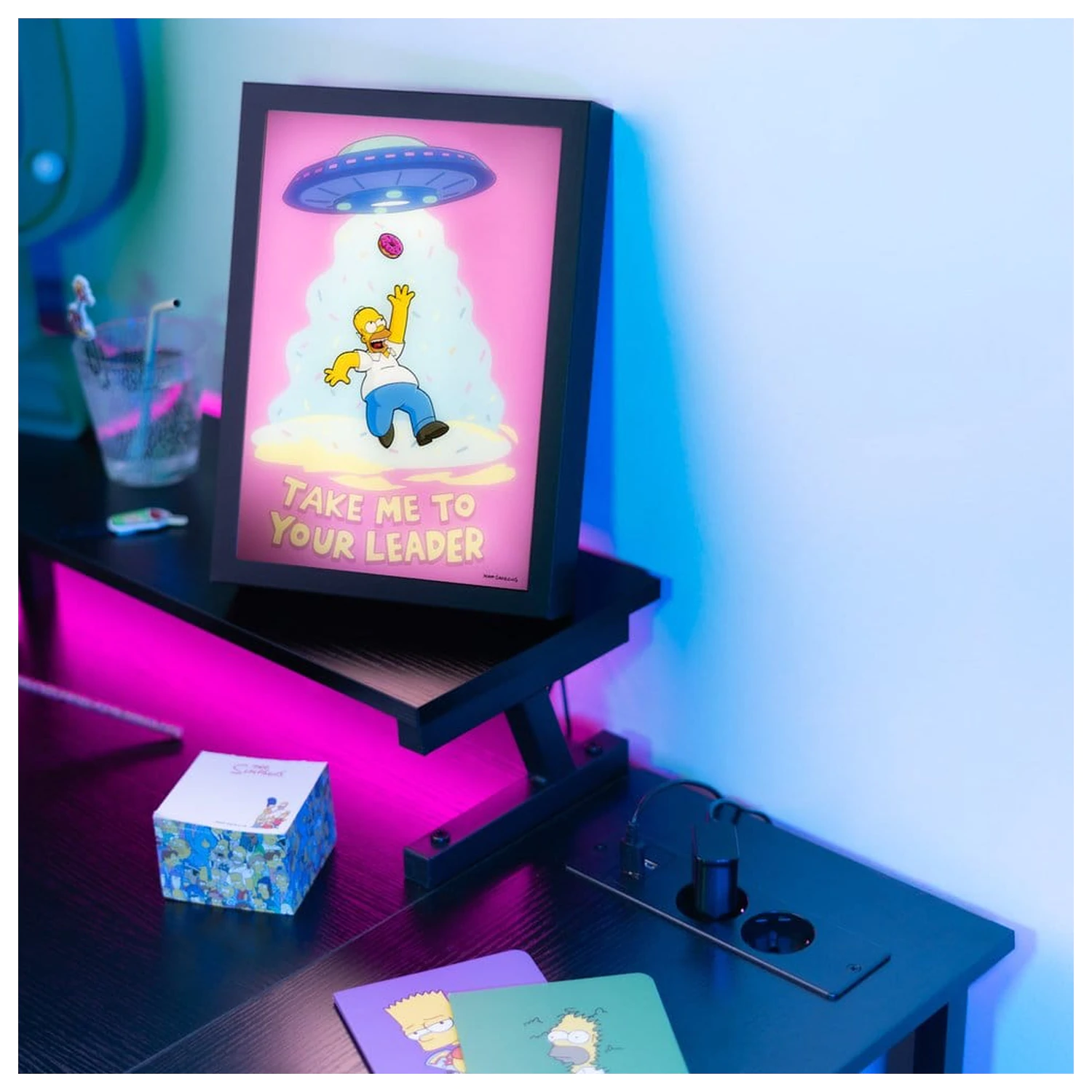 The Simpsons Gerahmtes LED Poster 20 x 28 cm Produktfoto