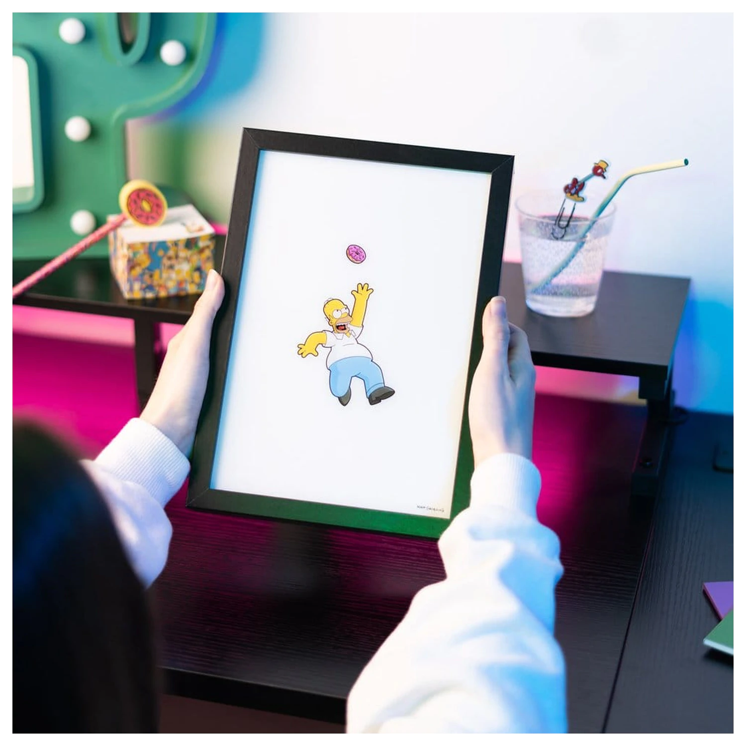 The Simpsons Gerahmtes LED Poster 20 x 28 cm Produktfoto