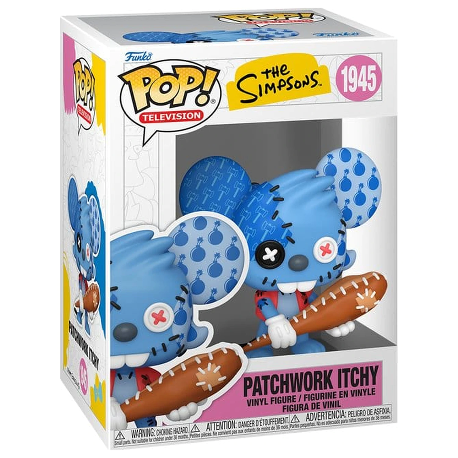 The Simpsons Funko POP! Animation Vinyl Figur Itchy Patchwork 9 cm Produktfoto