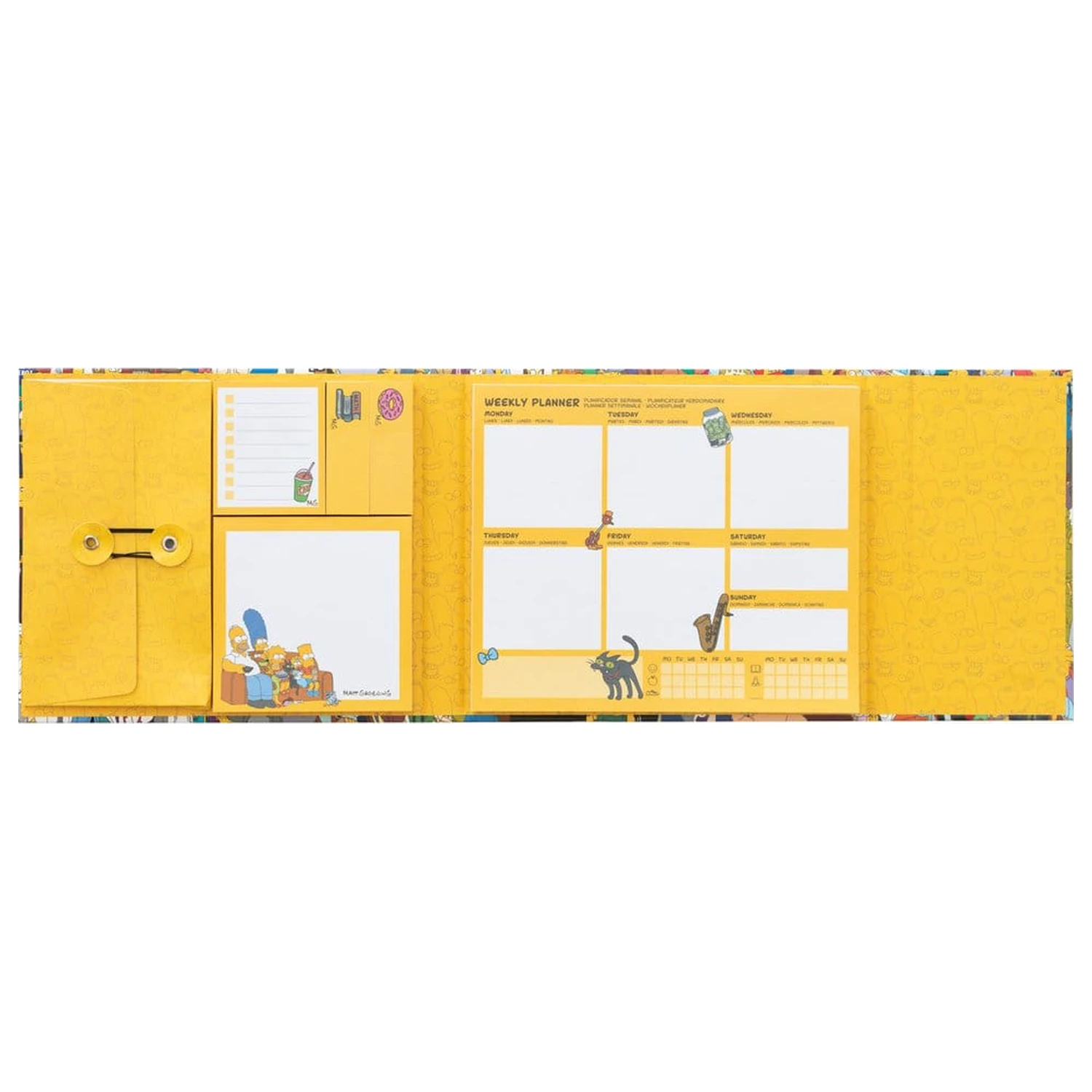The Simpsons Wochenplaner mit Haftnotizen 19 x 17 cm Produktfoto
