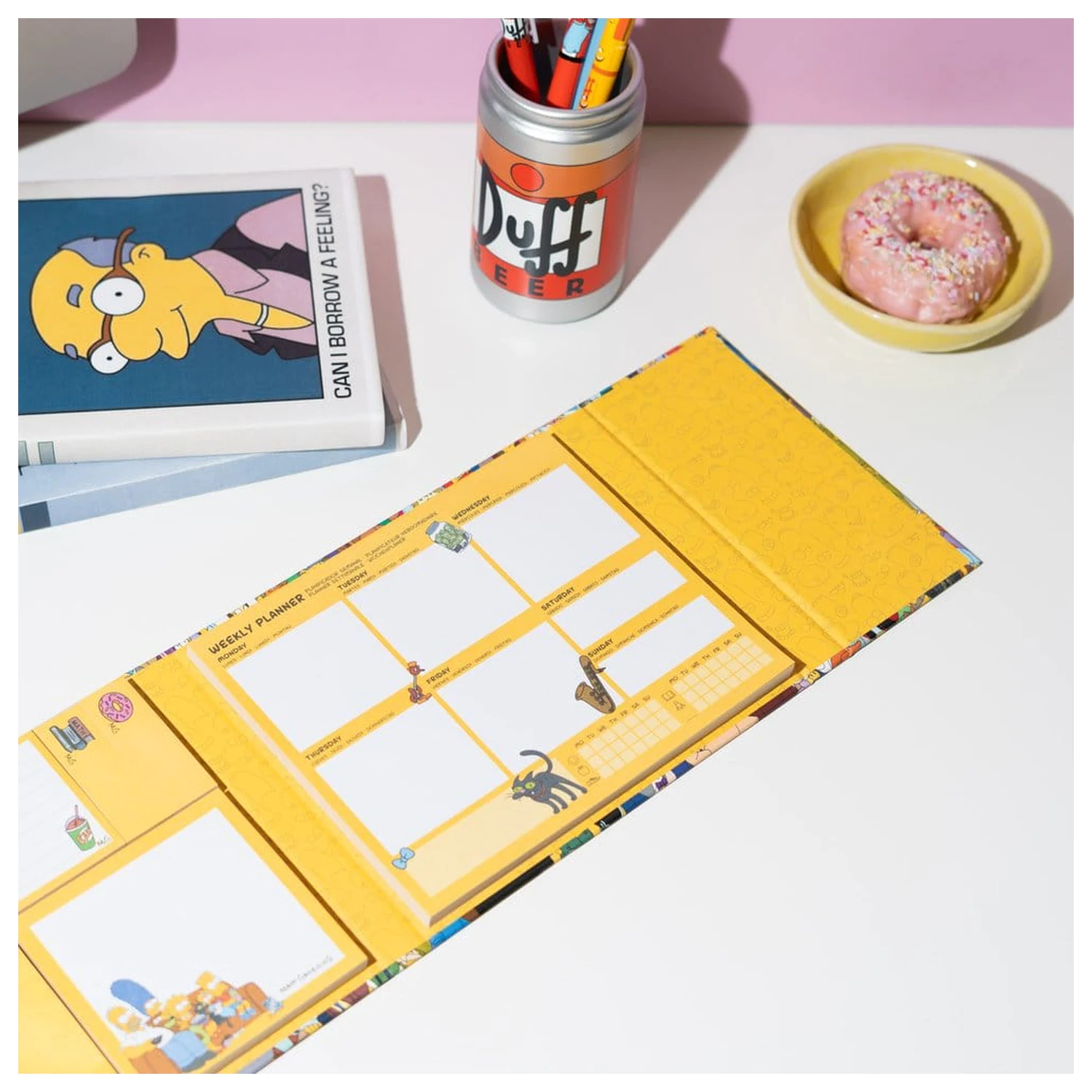The Simpsons Wochenplaner mit Haftnotizen 19 x 17 cm Produktfoto
