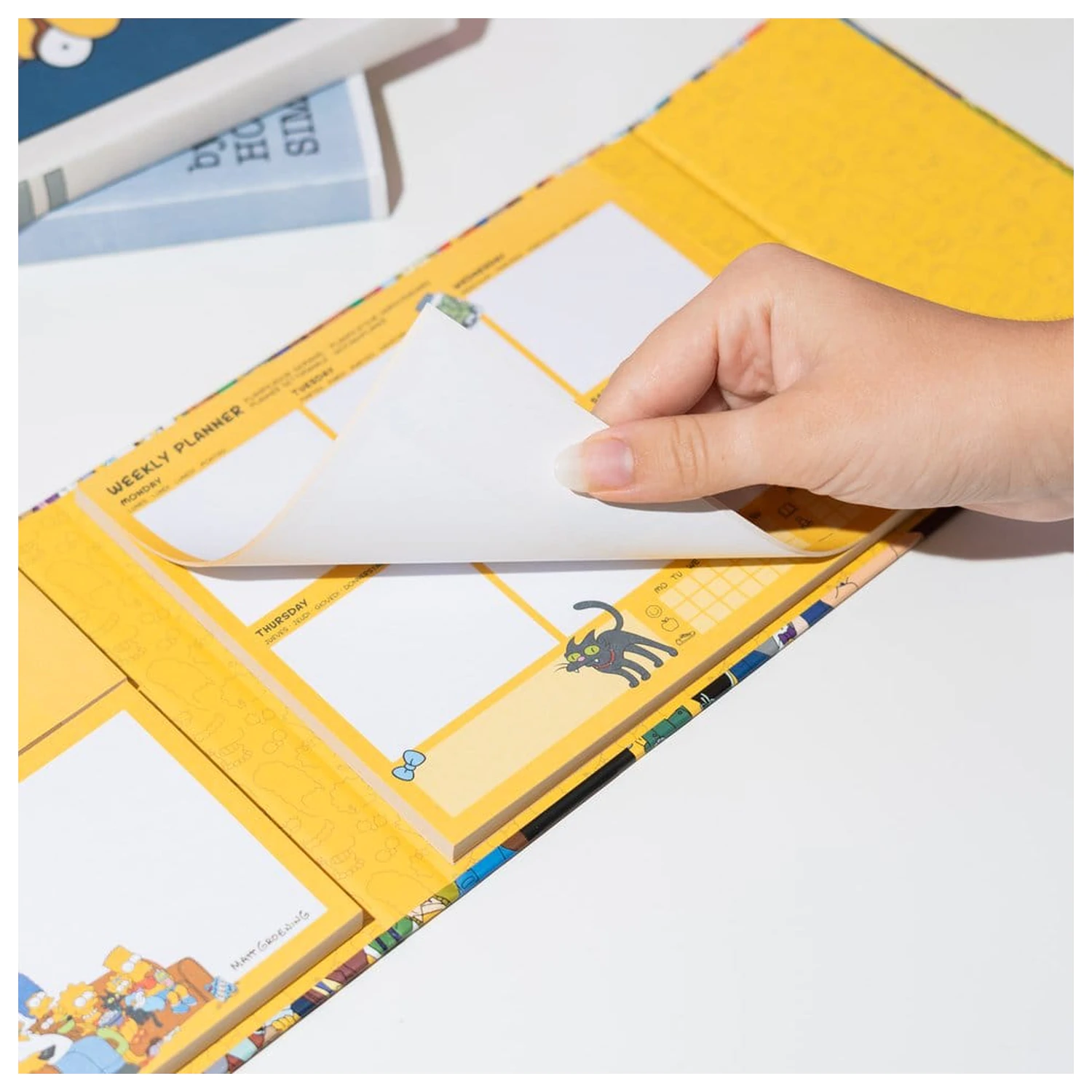 The Simpsons Wochenplaner mit Haftnotizen 19 x 17 cm Produktfoto
