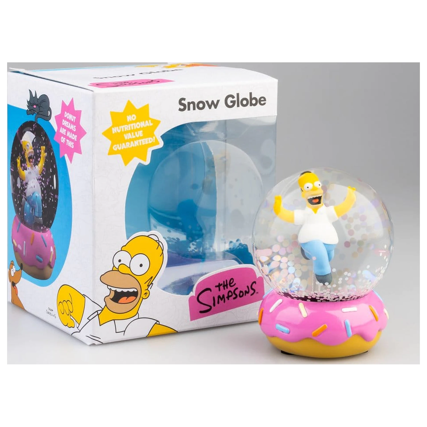 The Simpsons Schneekugel Homer Simpson Donut 10 cm Produktfoto