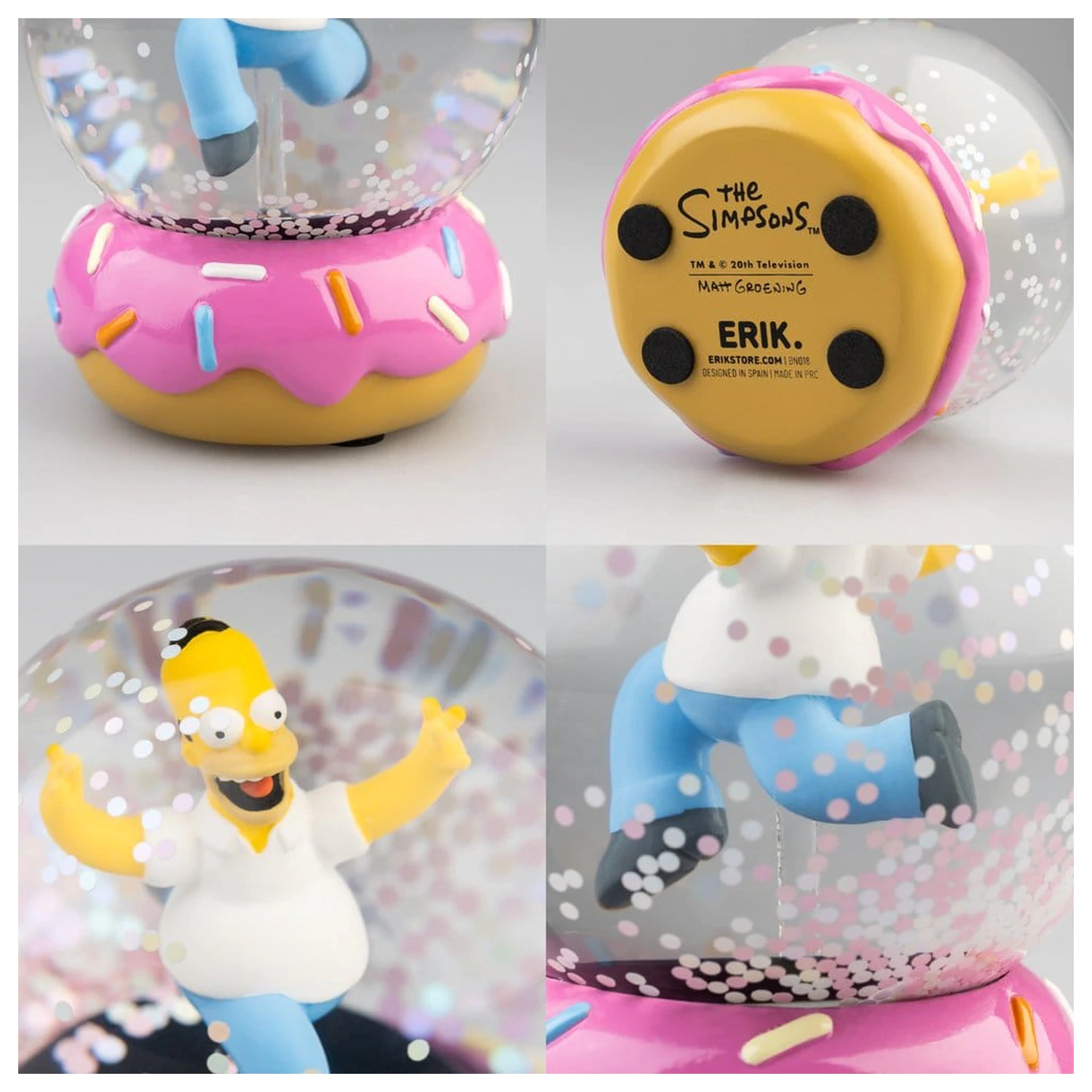 The Simpsons Schneekugel Homer Simpson Donut 10 cm Produktfoto