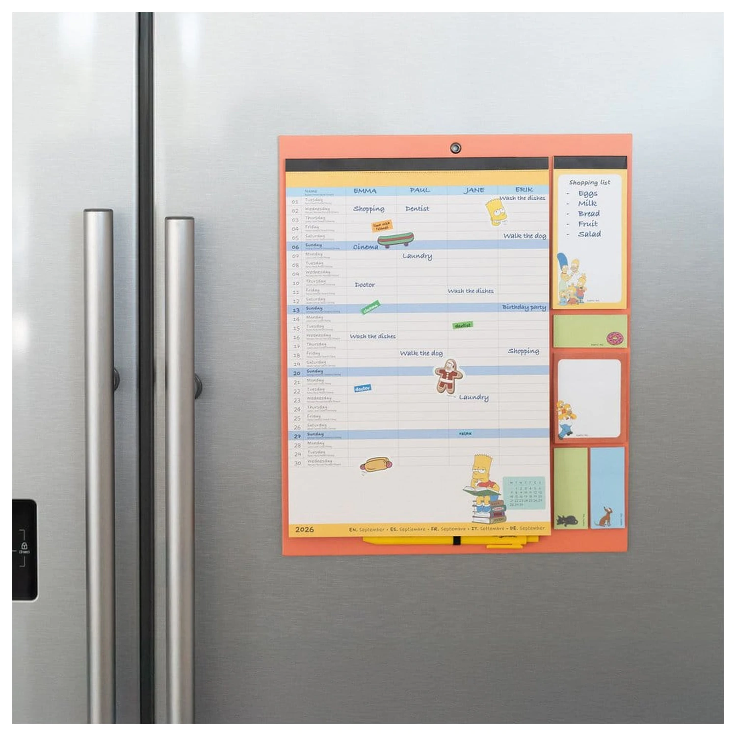 The Simpsons Magnetplaner 2026/27 30 x 35 cm Produktfoto