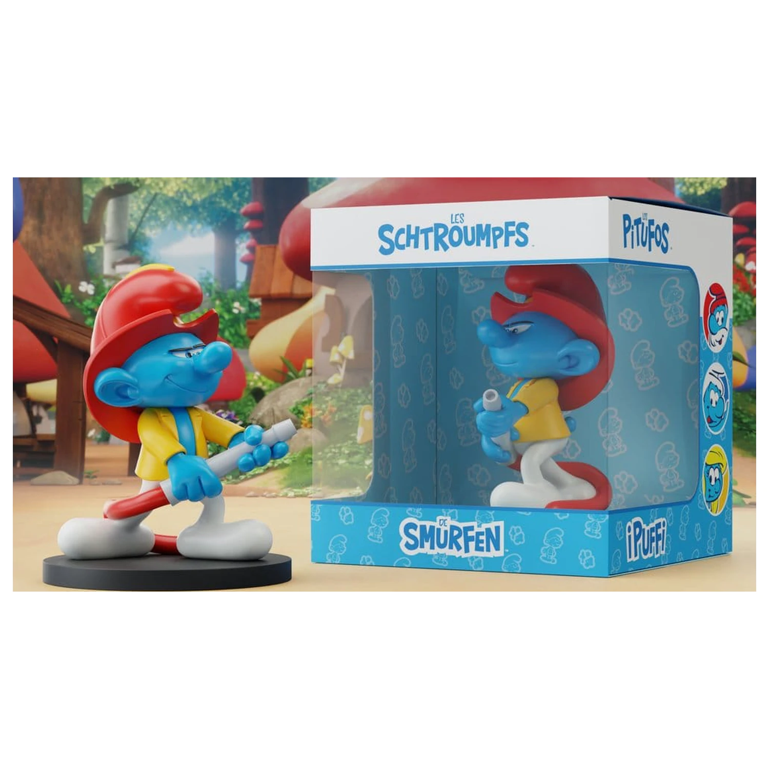 The Smurfs Statue Feuerwehrmann Smurf 12 cm Produktfoto