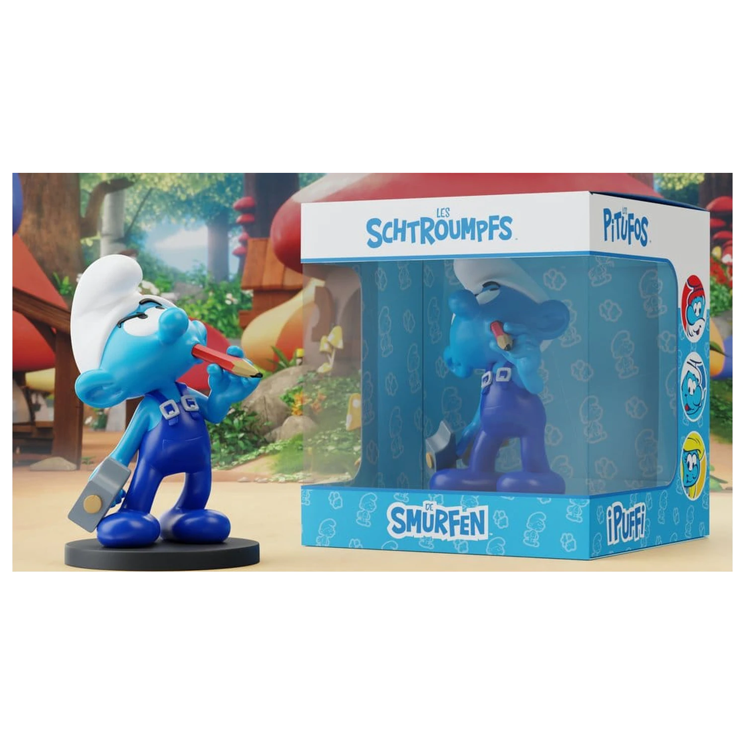 Die Schlümpfe Statue Handy Schlumpf 11 cm Produktfoto
