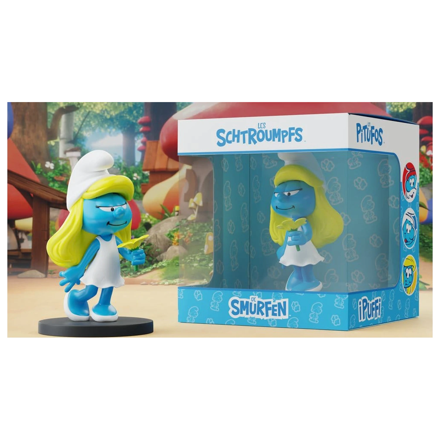 The Smurfs Statue Schlumpfine mit Blume 12 cm Produktfoto