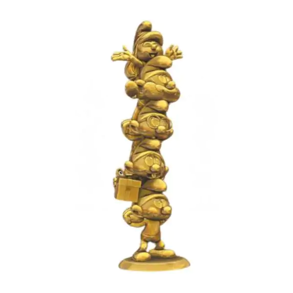 Die Schlümpfe Resin Statue Schlumpfsäule Gold Limited Edition 50 cm termékfotó