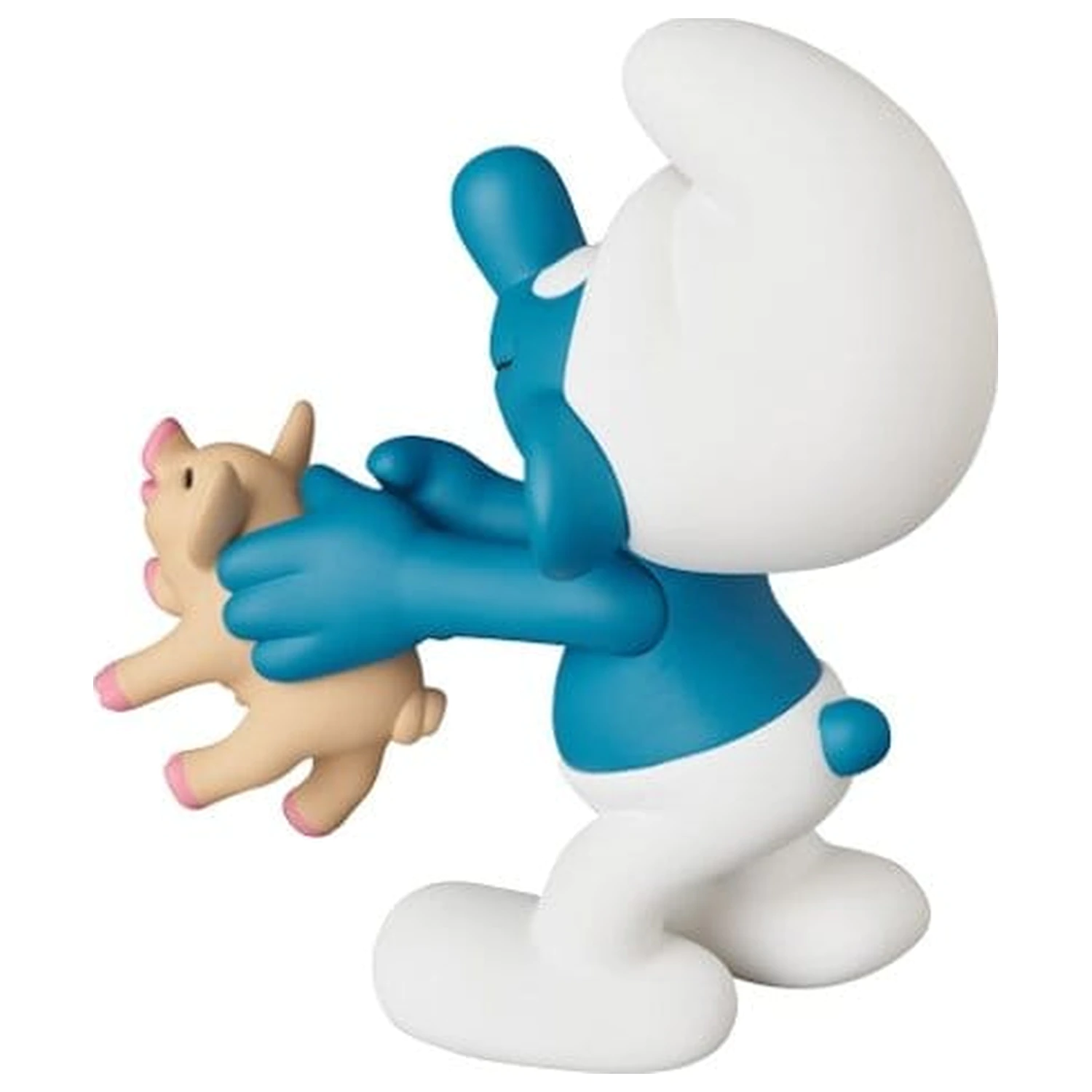 The Smurfs UDF Mini Figur Smurf with Pig 8 cm Produktfoto