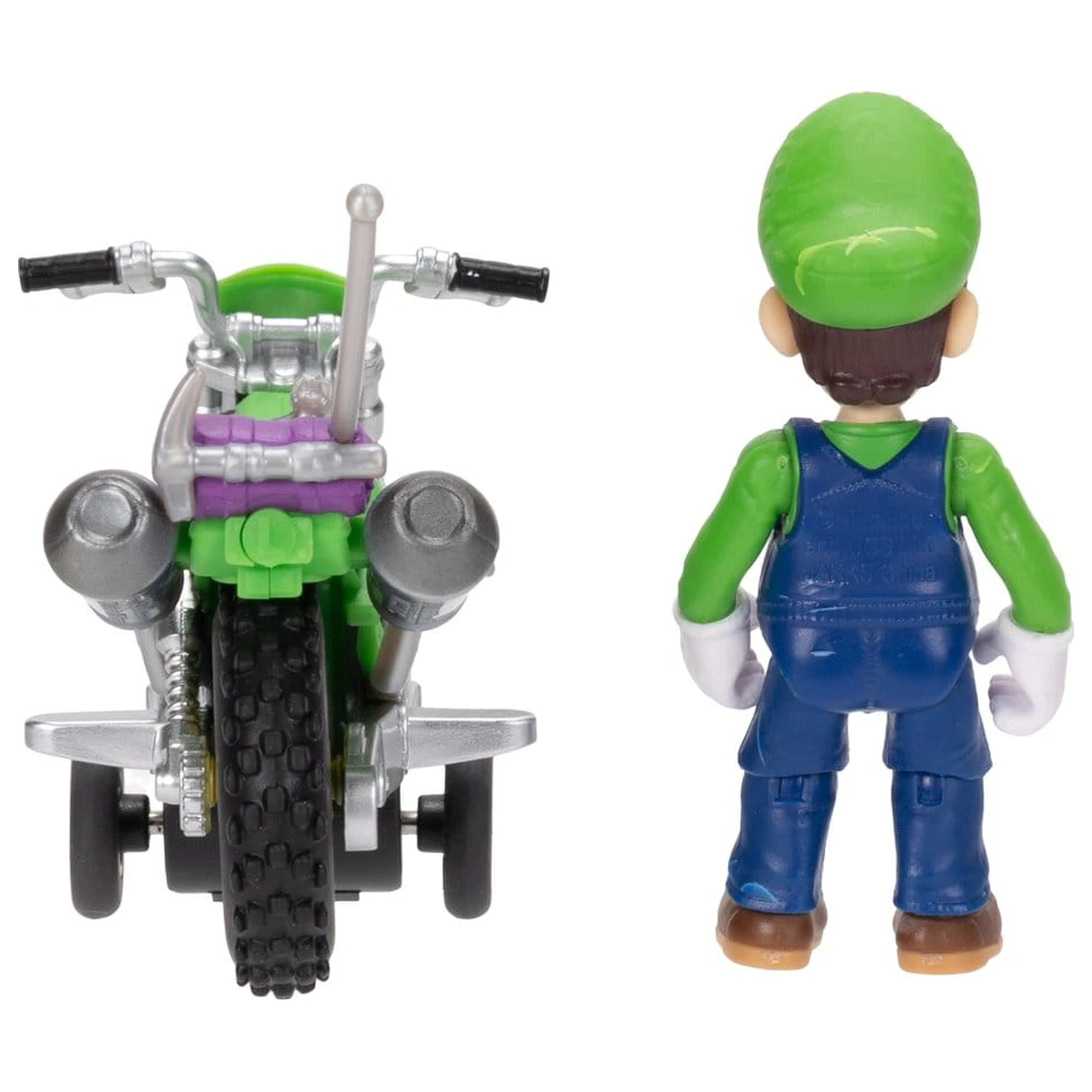 The Super Mario Galaxy Movie Actionfigur mit Rückziehmotorrad Luigi 6 cm Produktfoto