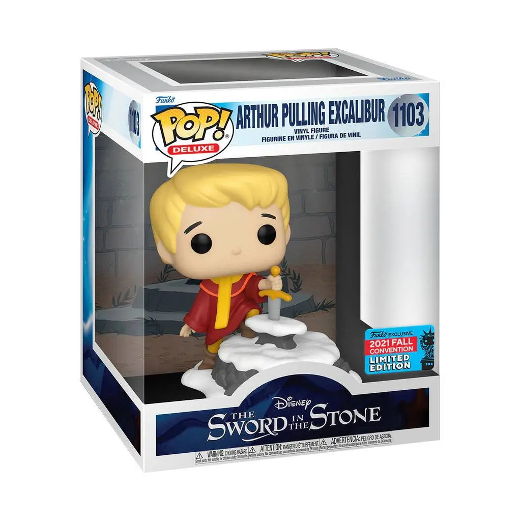 The Sword in the Stone POP! & Buddy Vinyl Figur Arthur Pulling Excalibur Exclusive 9 cm termékfotó