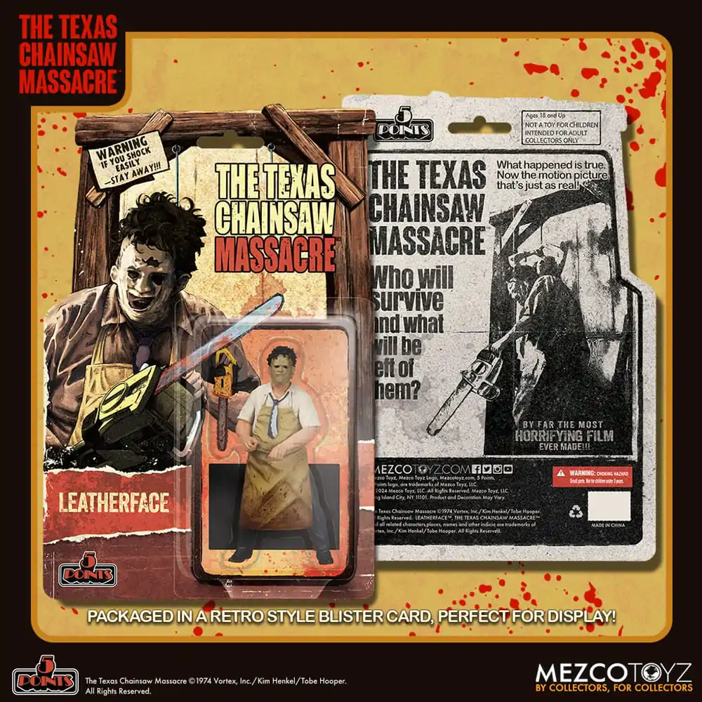 The Texas Chain Saw Massacre (1974) 5 Points Action Figur Leatherface 10 cm Produktfoto