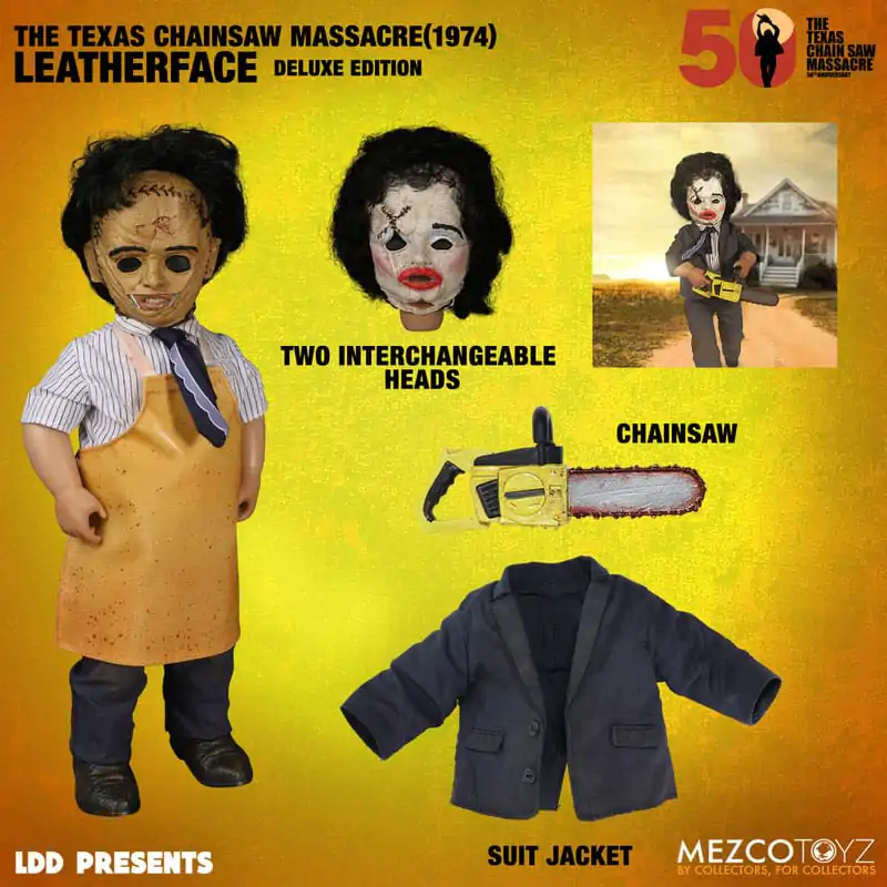 The Texas Chainsaw Massacre (1974) Living Dead Dolls Puppe Leatherface Deluxe Edition 27 cm termékfotó