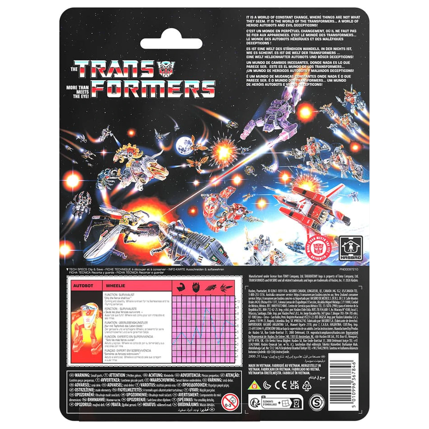 The Transformers Retro G1 Actionfigur Autobot Wheelie 11 cm Produktfoto