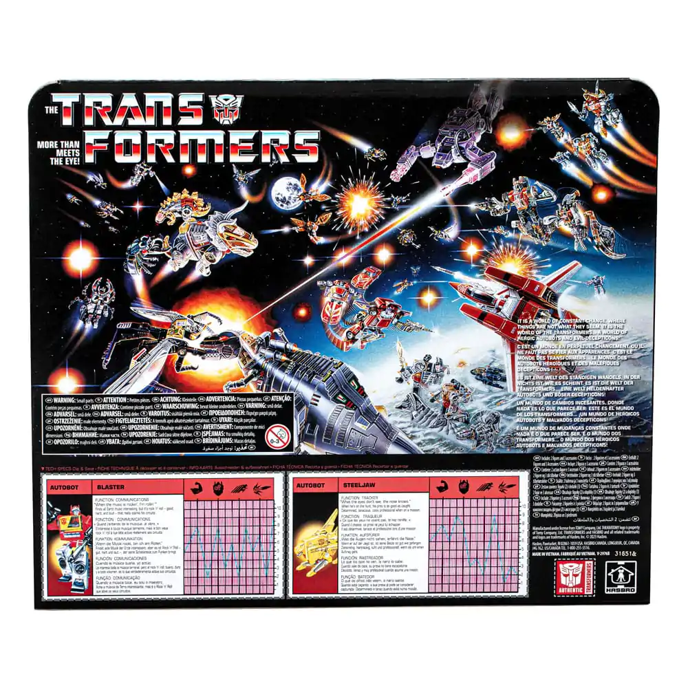 The Transformers Retro G1 Actionfigur Autobot Blaster &amp; Steeljaw 18 cm Produktfoto