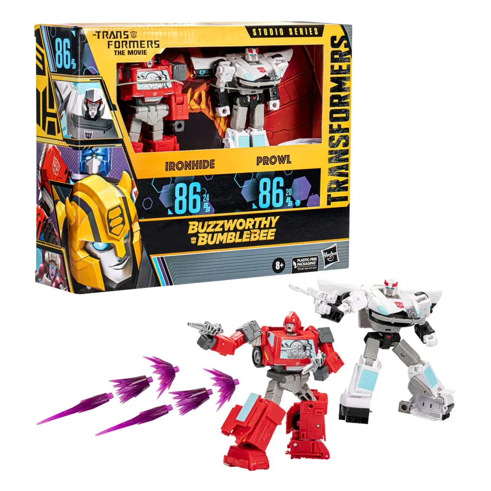 The Transformers: The Movie Buzzworthy Bumblebee Studio Series Actionfiguren 2er-Pack 86-24BB Ironhide (Voyager Class) & 86-20BB Prowl (Deluxe Class) Produktfoto