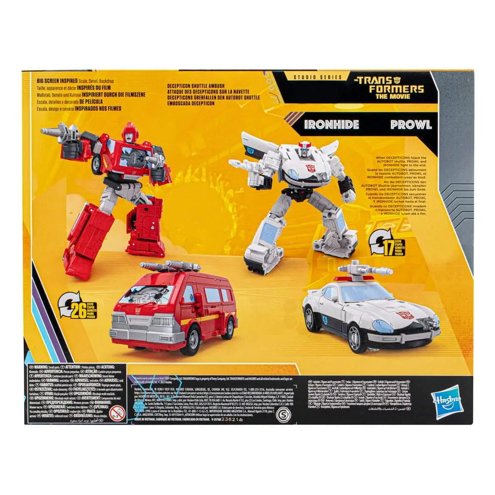The Transformers: The Movie Buzzworthy Bumblebee Studio Series Actionfiguren 2er-Pack 86-24BB Ironhide (Voyager Class) & 86-20BB Prowl (Deluxe Class) Produktfoto