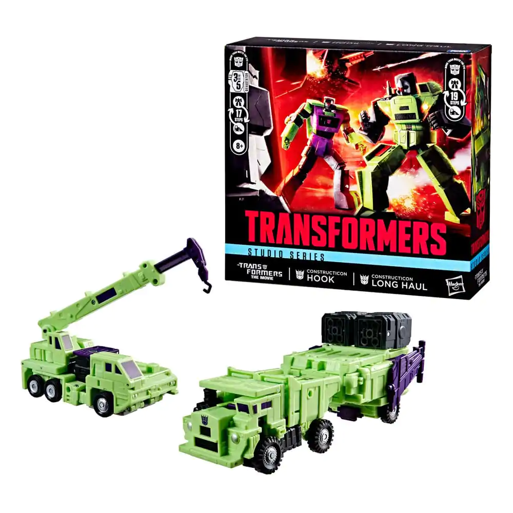 The Transformers: The Movie Action Figure 2er-Pack Constructicon Hook & Constructicon Long Haul 16 cm Produktfoto