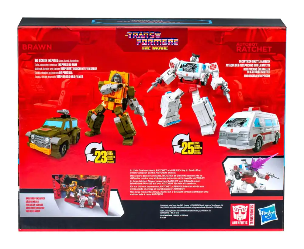 The Transformers: The Movie Studio Series Deluxe Class Actionfiguren 2er-Pack Brawn &amp; Autobot Ratchet 11 cm Produktfoto