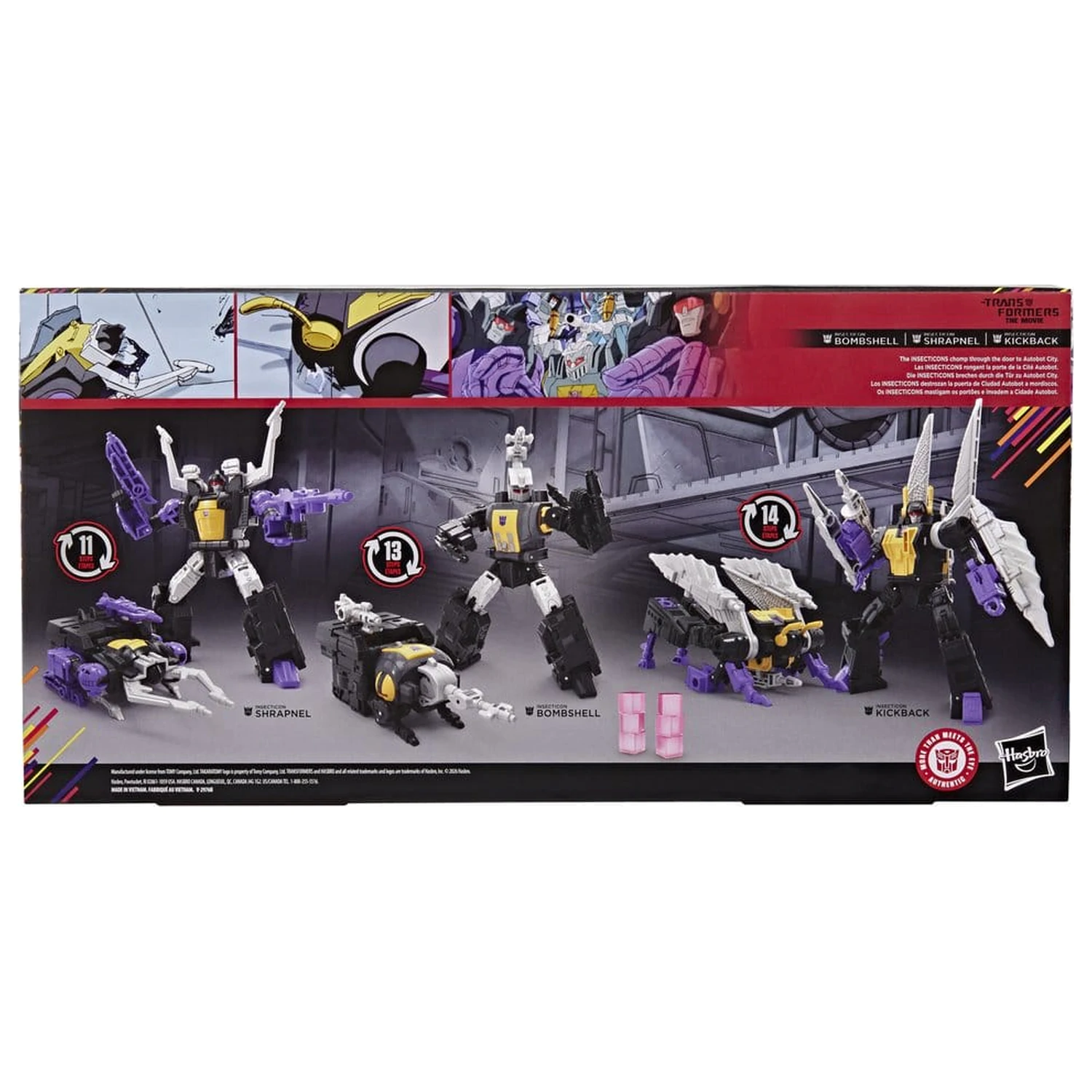 The Transformers: The Movie Studio Series Deluxe Class Actionfigur 3er-Pack Insecticon Bombshell, Shrapnel & Kickback 14 cm Produktfoto