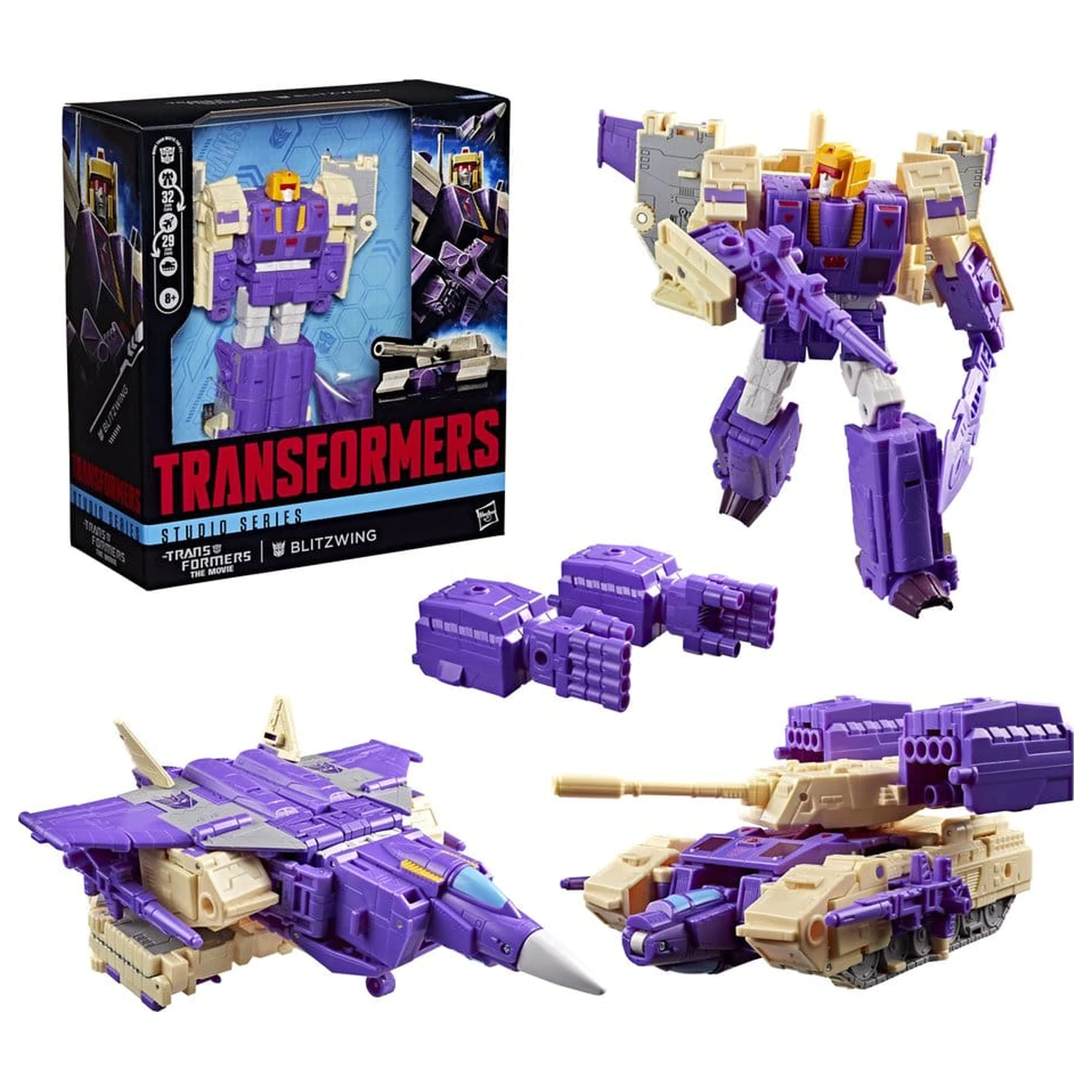 The Transformers: The Movie Studio Series Leader Class Actionfigur Blitzwing 18 cm Produktfoto