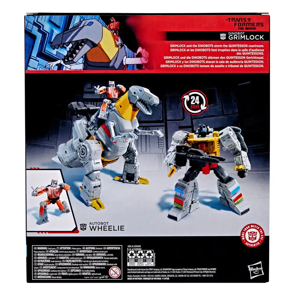 The Transformers: The Movie Studio Series Leader Class Actionfigur Dinobot Grimlock & Autobot Wheelie 22 cm Produktfoto