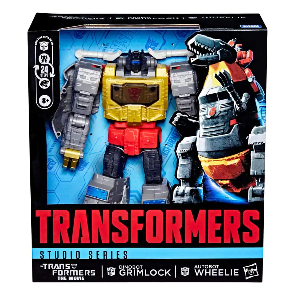 The Transformers: The Movie Studio Series Leader Class Actionfigur Dinobot Grimlock & Autobot Wheelie 22 cm Produktfoto