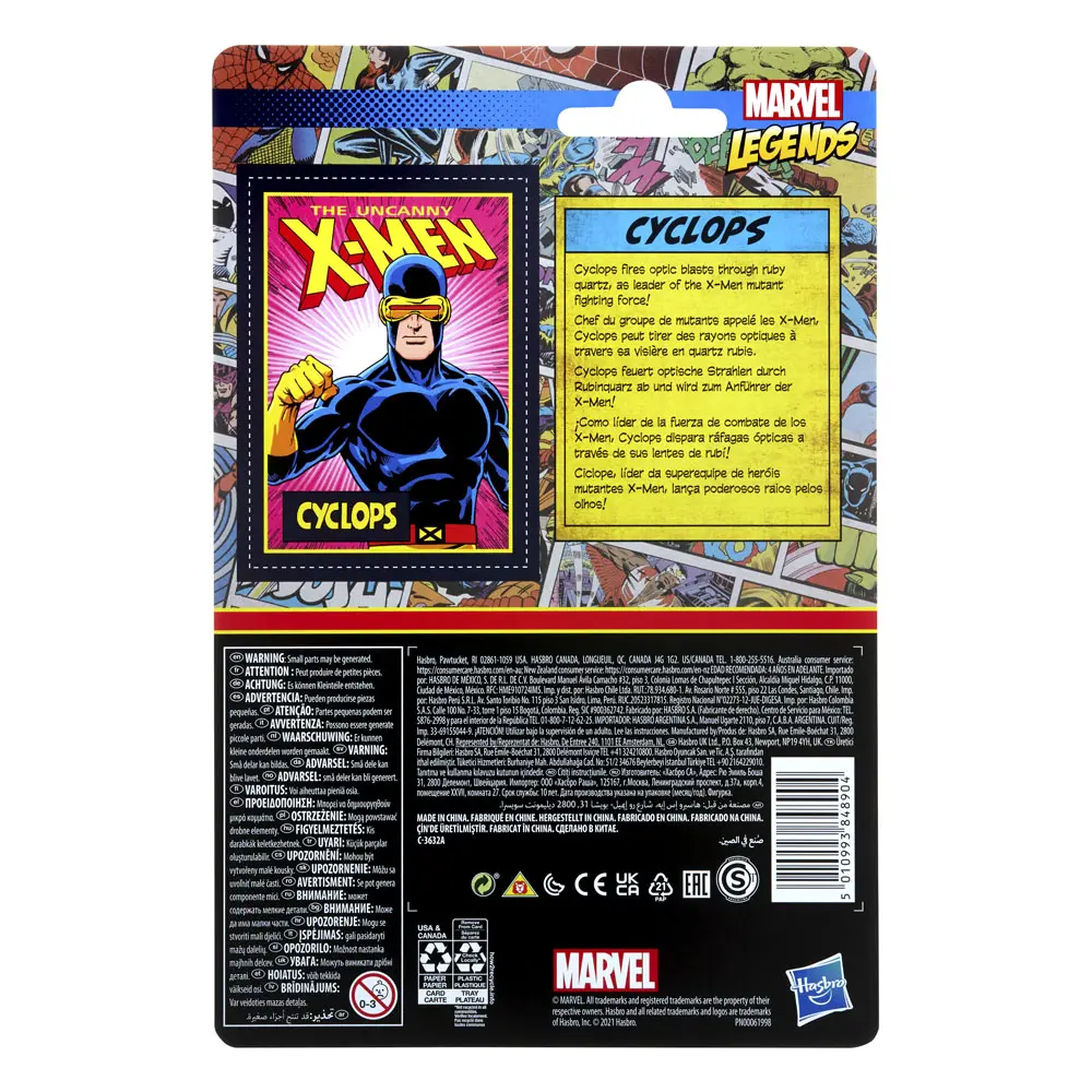 The Uncanny X-Men Marvel Legends Retro Collection Actionfigur Cyclops 10 cm Produktfoto