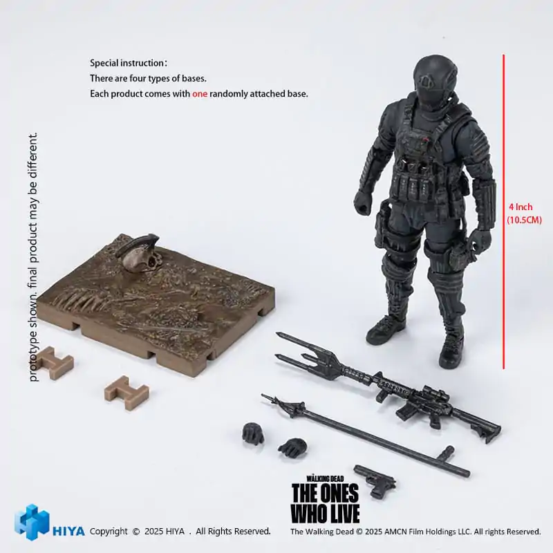 The Walking Dead: The Ones Who Lived Exquisite Mini Action Figur 1/18 CRM Soldat 10 cm Produktfoto