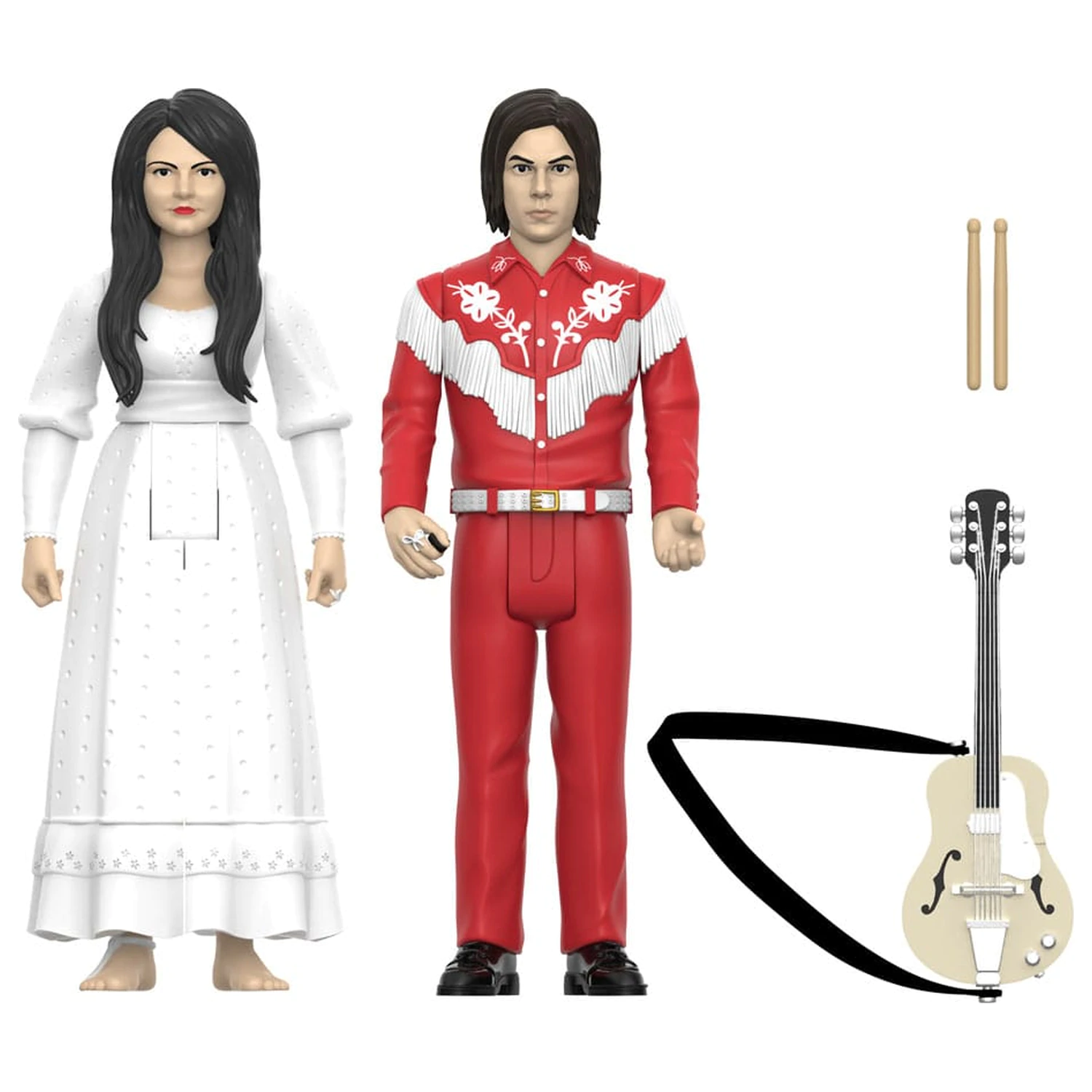 The White Stripes ReAction Actionfiguren 2er-Pack Wave 02 The White Stripes (Elephant) 10 cm Produktfoto