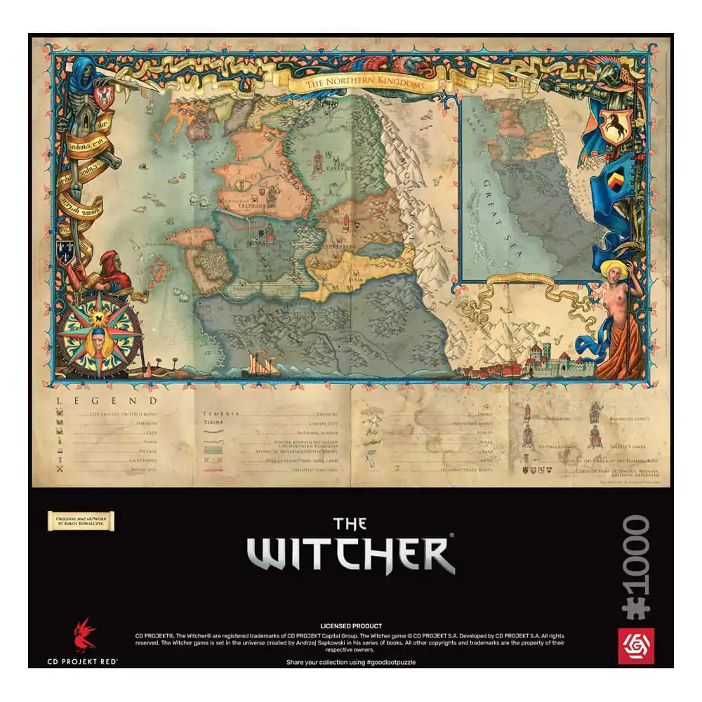 The Witcher 3 Gaming Puzzle The Northern Kingdoms (1000 Teile) termékfotó