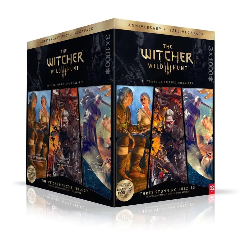 The Witcher 3 Puzzle Trilogie Wild Hunt 10 Jahre Killing Monsters (3 x 1000 Teile) Produktfoto