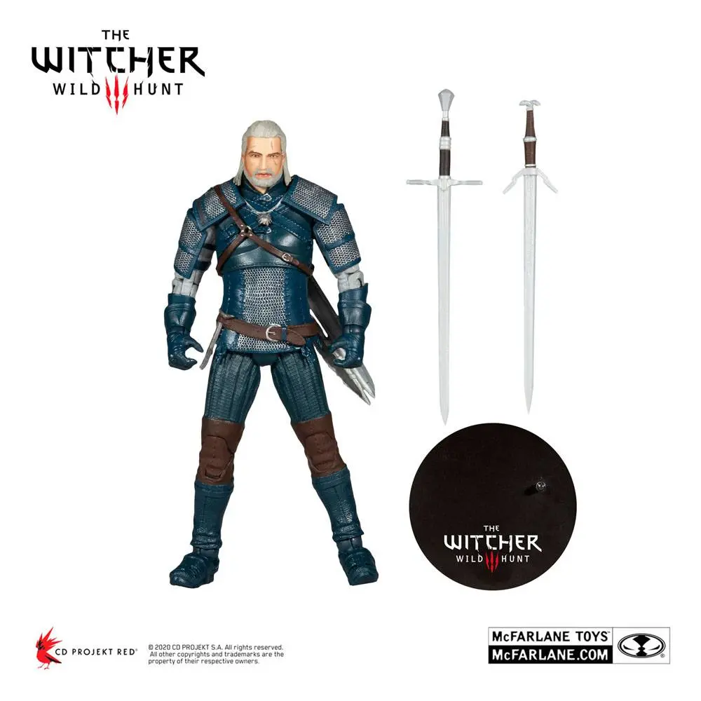 The Witcher Actionfigur Geralt of Rivia (Viper Armor: Teal Dye) 18 cm Produktfoto