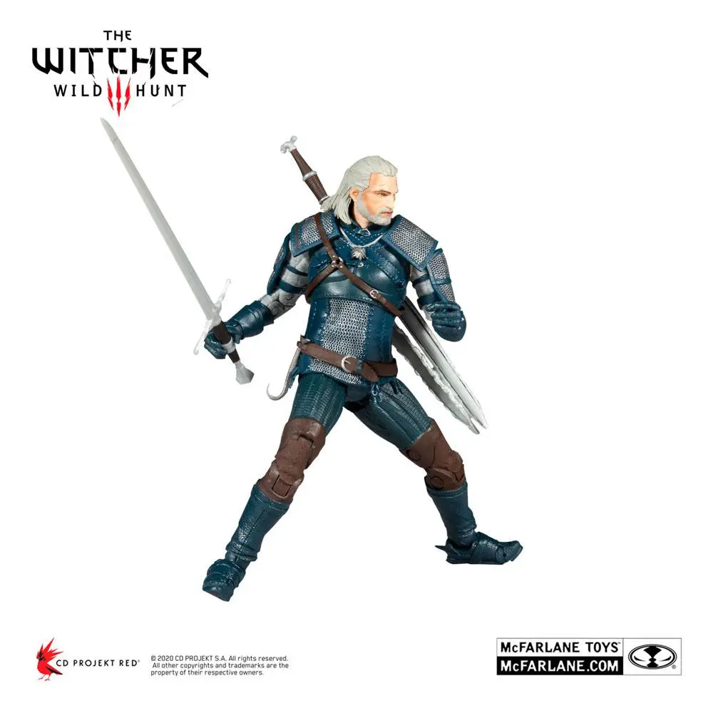 The Witcher Actionfigur Geralt of Rivia (Viper Armor: Teal Dye) 18 cm Produktfoto