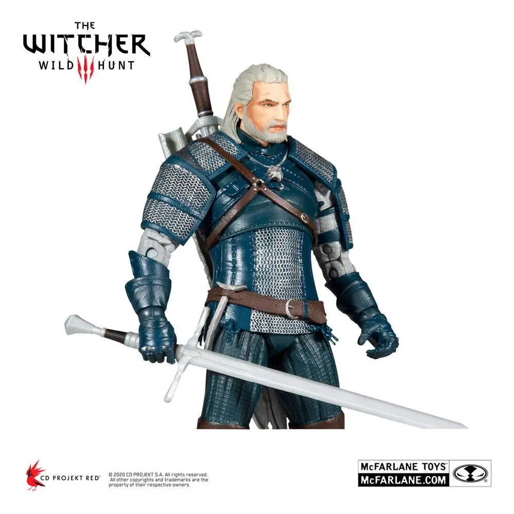 The Witcher Actionfigur Geralt of Rivia (Viper Armor: Teal Dye) 18 cm Produktfoto