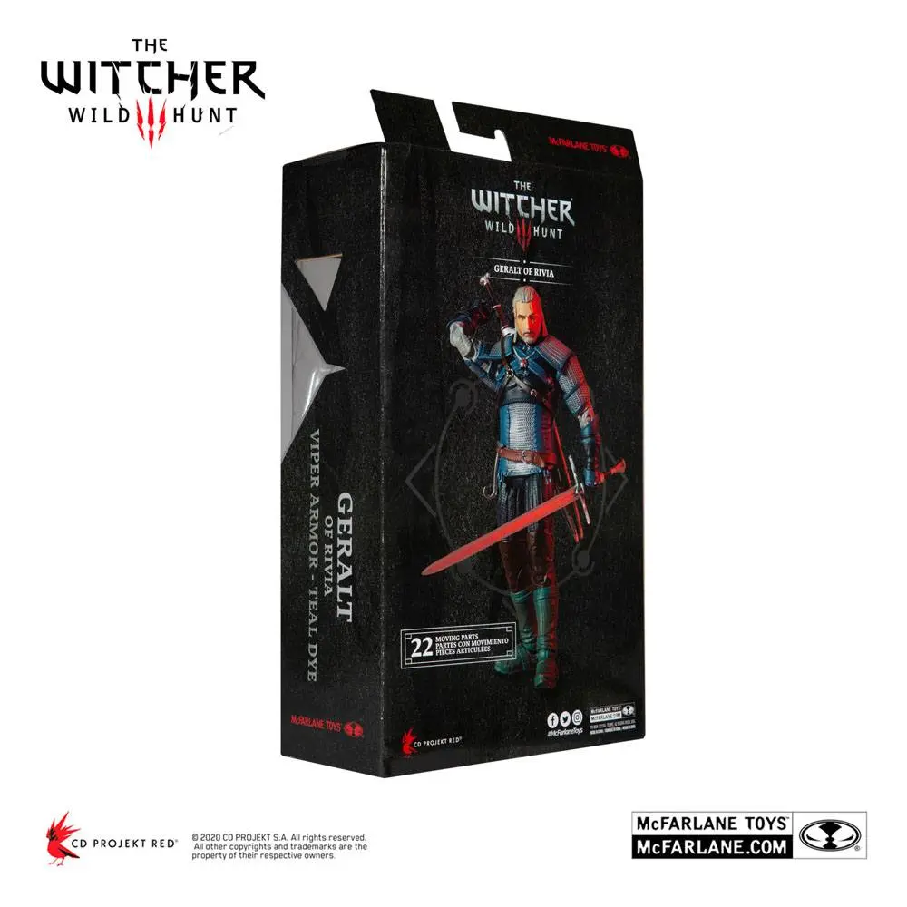 The Witcher Actionfigur Geralt of Rivia (Viper Armor: Teal Dye) 18 cm Produktfoto