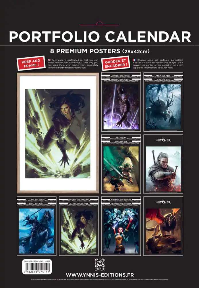 The Witcher Portfolio Kalender 2025 *Englische Version* Produktfoto