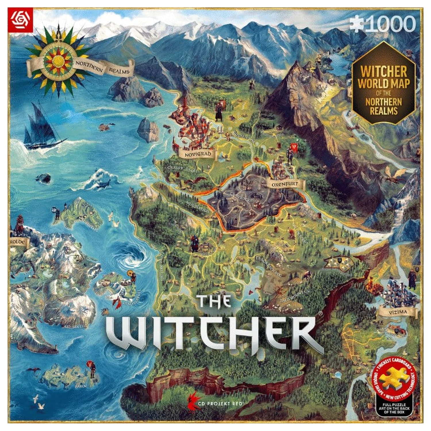 The Witcher Puzzle The Northern Realms Karte (1000 Teile) Produktfoto