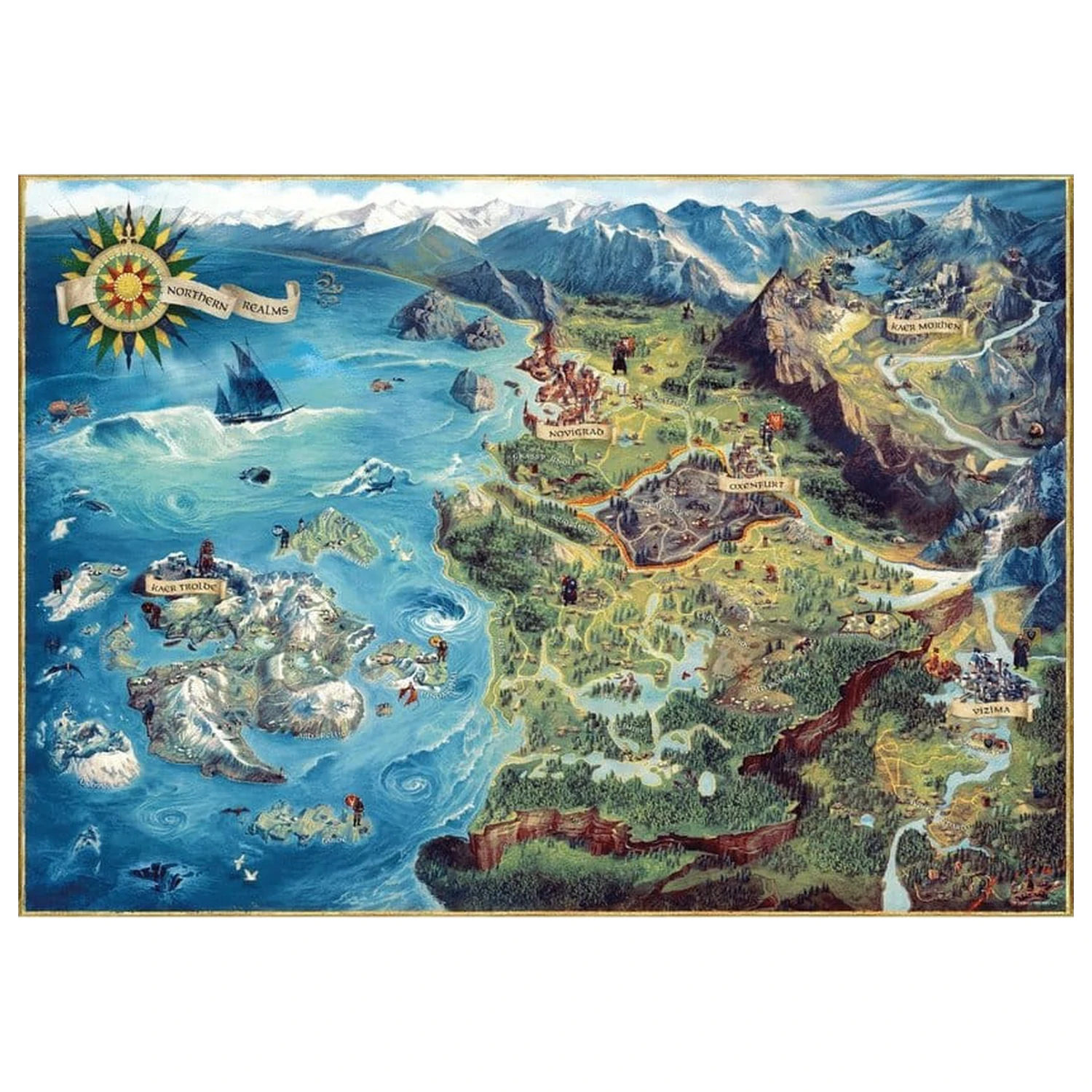 The Witcher Puzzle The Northern Realms Karte (1000 Teile) Produktfoto