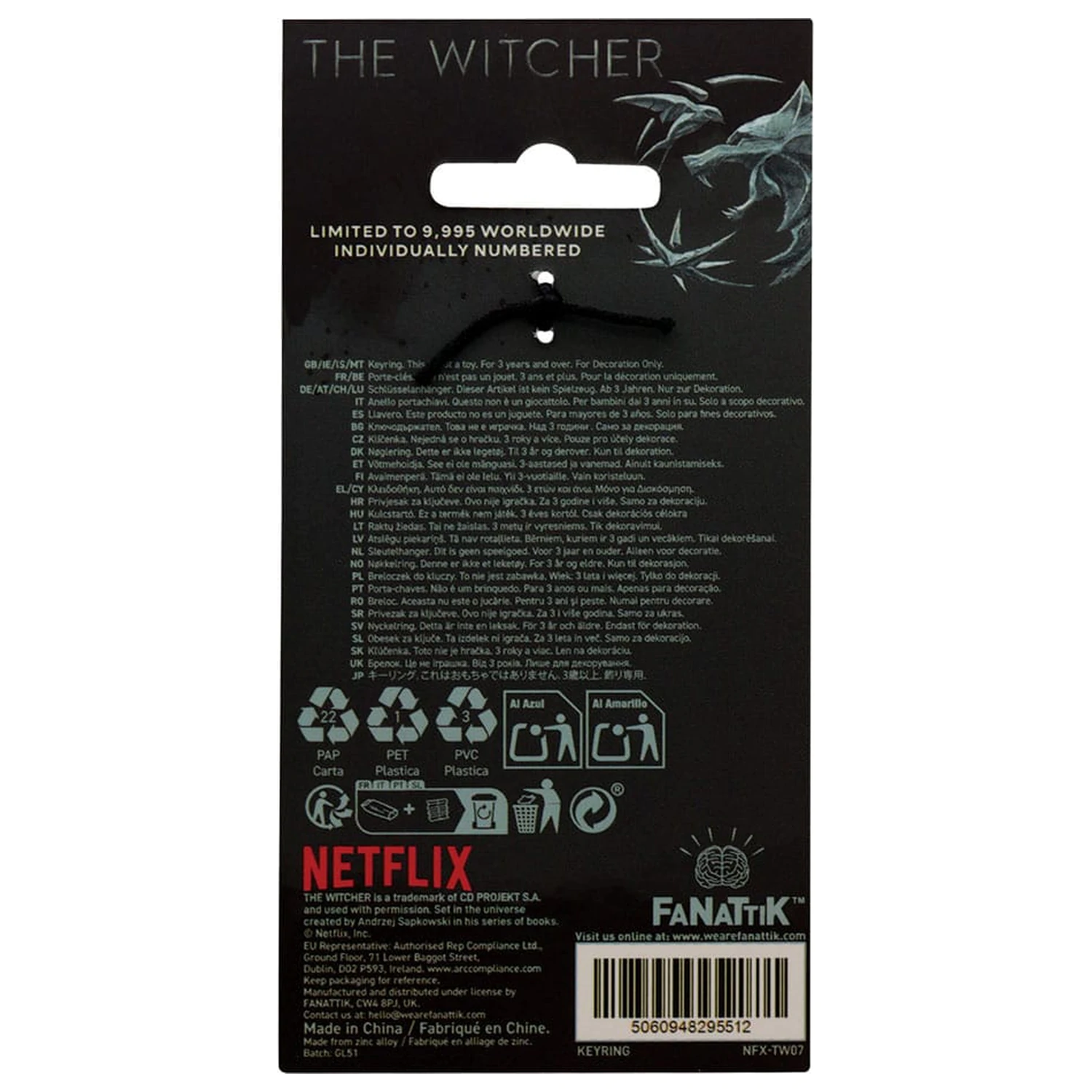 The Witcher Schlüsselanhänger Witcher & Roach Limited Edition Produktfoto