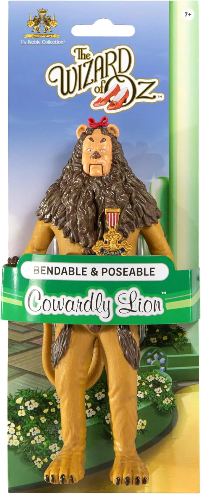 Der Zauberer von Oz Bendyfigs Biegefigur Cowardly Lion (with his Badge of Courage) 19 cm Produktfoto